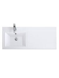 Умывальник мебельный Belbagno (1203х480х156) чаша слева, иск. мрамор, белый BB1200/480-LV-MR-L