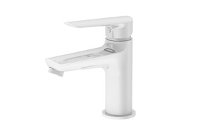 Смеситель для раковины ESKO Lagos White LG26W однозахватный, низкий излив, цвет: белый