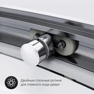 Душевой уголок AM.PM Like Solo Slide (900х900х1900) стекло тонированное, профиль хром W83G-315-090CG