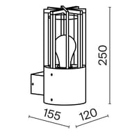 ��������� ���������� Maytoni Barrel (�������) O453WL-01GF, E27x1 15�� IP 54, ������