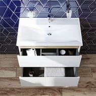 Тумба под раковину AM.PM X-Joy (800х620х450) подвесная, 2 ящика, белый глянец M85AFHX0802WG