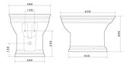 Биде Caprigo Armonia 375х645х390 напольное, белое 5814