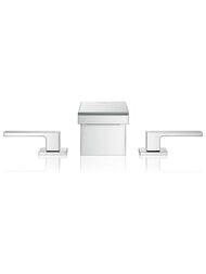 Смеситель Axor MyEdition 47050000  для умывальника, на 3 отверстия, сливной гарнитур, хром/стекло — изображение 2