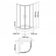 ������� ������ BAND HOURS POLO 100 (1000x1000x2050) ������ ������, ���������� ������/������� ����