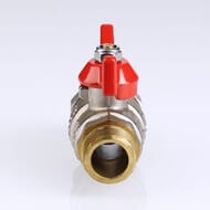 Кран с американкой 3/4"НН VALTEC BASE красная бабочка VT.226.N.05