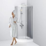 Душевой уголок AM.PM X-Joy Twin Slide (80х80х185) профиль матовый хром/прозрачное W88G-205-080MT64