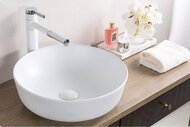 Раковина накладная BelBagno (410х410х130) круглая, без отверстия под смеситель, белая BB1315