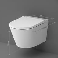 Унитаз подвесой AM.PM Inspire 370х570х400 безободковый, функция биде, электр. управление CCC501700SC