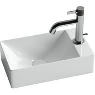 Раковина накладная Ceramicanova Element 375х215х100 правый, отв. под смеситель, белый CN5007
