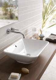 Раковина DURAVIT BACINO 033452 550х420х165 без площадки под смес, перелив, крепление 0334520000