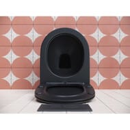 %Унитаз подвесной Ceramicanova Play 370х490х340 безободковый, сиденье, крепеж, черный CN3001MB