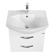 Тумба под раковину AQUATON Ария 50 М 1A140001AA010 470x309x542 подвесная, 2 ящика, белый глянец