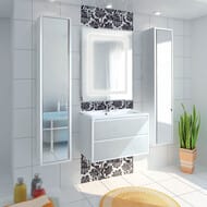Шкаф-колонна AQUATON Римини 1A232703RN010 350x276x1680 мм подвесной, 1 дверца, цвет: белый глянец