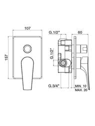 ��������� GATTONI Mach 10 80033/80CO.CH ��� ����, ������������, ����