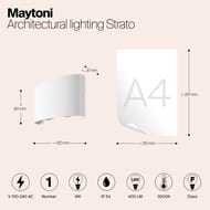 ������������� ��������� Maytoni Strato (������) O417WL-L4W3K, 3000� 4�� IP 54, �����
