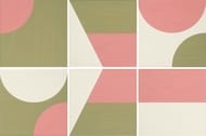 Керамогранитная плитка Mutina Puzzle (250х250) графика, зеленая BOZCM37 (кв.м.)