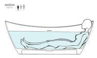 Ванна отдельностоящая Salini Noemi 1700х750х690мм иск. камень, S-Stone, цвет: белый матовый 101722M