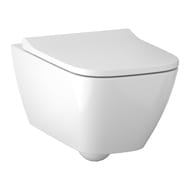 Инсталляция Geberit Duofix клавиша хром+Унитаз Smyle Square без ободка+Сиденье микрол. 500.300.21.S