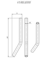 Отвод VALTEC 15х15мм, безраструбный 30°, нерж. сталь, VTi.955.I.301515