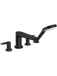 Смеситель Hansgrohe Talis E 71748670 на борт ванны на 4 отверстия, внешняя часть, черный матовый — миниатюра 1