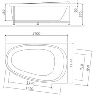 Ванна акриловая AM.PM Like (1700х1100) правая W80A-170R110W-A