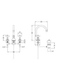 ��������� ��� �������� Devon&Devon White Rose UTWR700ACR �� 3 ���������, ������� �����, ����/�����