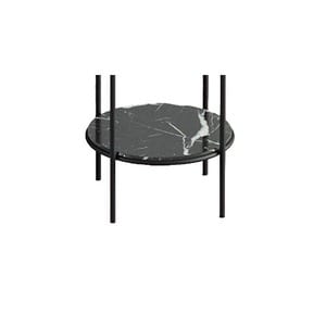 Полочка ArtCeram Vogue 440х440 для консоли, мрамор, цвет: marquinia black TFA012 90