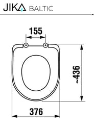 Сиденье Jika BALTIC 9328.1 белое, хромированные петли 9328.1.300.063.9