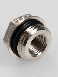 Футорка VALTEC  1/2"Н х 1/4"В с EPDM кольцом, латунь никелированная, VTr.585.N.0402