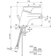 Уценка! Смеситель для биде Vidima Form BA064AA/B0486AA настольный, однозахватный, излив 127мм, хром