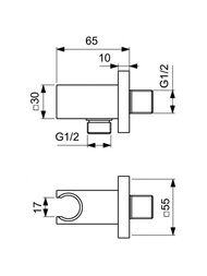 ��������� Ideal Standard IDEALRAIN ��������� ��� ����� � �������� �� ���� ������ 1/2, ���� BC771AA