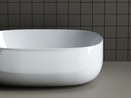Раковина накладная Ceramicanova Element 460х350х155 овальная, без перелива, белый CN6018