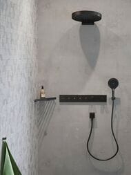 Лейка для душа Hansgrohe Rainfinity 130мм 3jet круглая 26864340 шлифованный черный хром — изображение 2