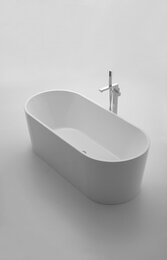 Ванна акриловая BelBagno BB71-1800-W0 1800х800х600 отдельностоящая, без перелива, д/к, цвет: белый
