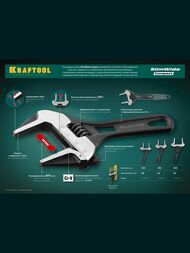 Ключ разводной KRAFTOOL SlimWide Compact 140/32 мм 27266-20 — изображение 3