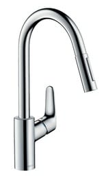 Смеситель Hansgrohe Focus M41 для кухни 240 мм вытяжной поворотный излив хром 31815000
