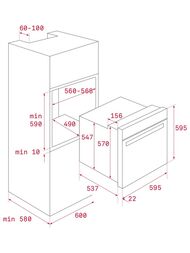 ������� ���� TEKA Country HRB 6400 ANTHRACITE-OB (595�595�559) �������������, ����: ��������/������
