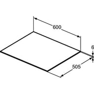    60 Ideal Standard CONCA (600x505x6) , grey stone T3969DI