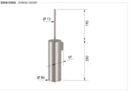 Ершик настенный Remer INOX SSXI66, нержавеющая сталь матовая — изображение 2