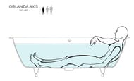Ванна встраиваемая Salini Orlanda Axis Kit 190 103311M 1911х800х600 S-Sense, белый матовый