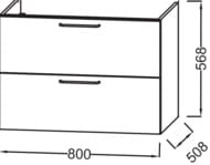 ����� ��� �������� Jacob Delafon Odeon Rive Gauche 80��,2��,�������� �����/����� ���� EB2522-R5-S49