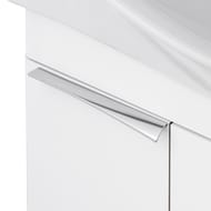 Тумба под раковину AQUATON Беверли 100 1A236701BV010 966x357x455 подвесная, 1 ящик, 2 дверцы, белый глянец