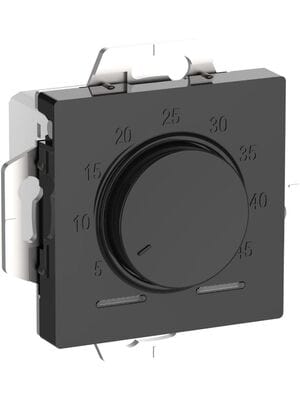 Термостат Systeme Electric ATLASDESIGN электрон. теплого пола с датч. +5...+45C 10A карбон ATN001035