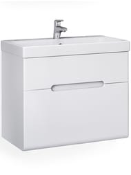 Тумба под раковину Jorno Moduo Slim 60 (600х375х530) подвесная, 2 ящика, белый Mod.01.60/P/W
