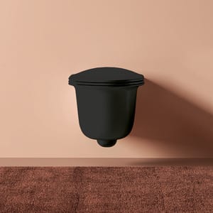 Унитаз подвесной ArtCeram Chic 380х530х420 мм, безободковый, крепеж, цвет: черный мат. CHV001 17 00