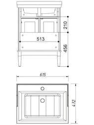 ����� ��� �������� Caprigo ������� 60 bianco light vintage 615�876�472 ��������� 10410 A-B003