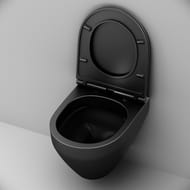 Унитаз подвесной Am.Pm Spirit V2.0 FlashClean с сиденьем микролифт, черный мат.  C701700MBSC