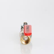 Кран шаровый 1/2"ВН VALTEC BASE красная ручка VT.215.N.04