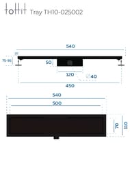     toHit Tray 500x100x75-95 , . ,  TH10-025002