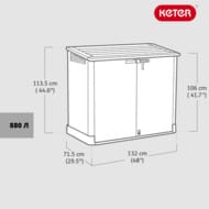  KETER STORE IT OUT MIDI PRIME UPGRADED BEIGE BROWN (132x72114) 845, -